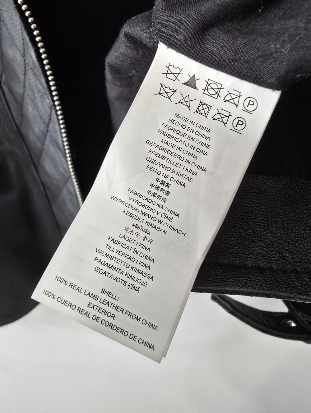 Michael Kors Lamb Leather Convertible Zip Front Moto Biker Jacket Black Size M - Picture 15 of 16